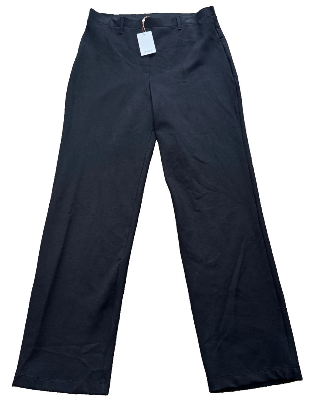 Quince Ultra-Stretch Ponte Straight Leg Pants Slacks Black XL 34 Inseam New NWT
